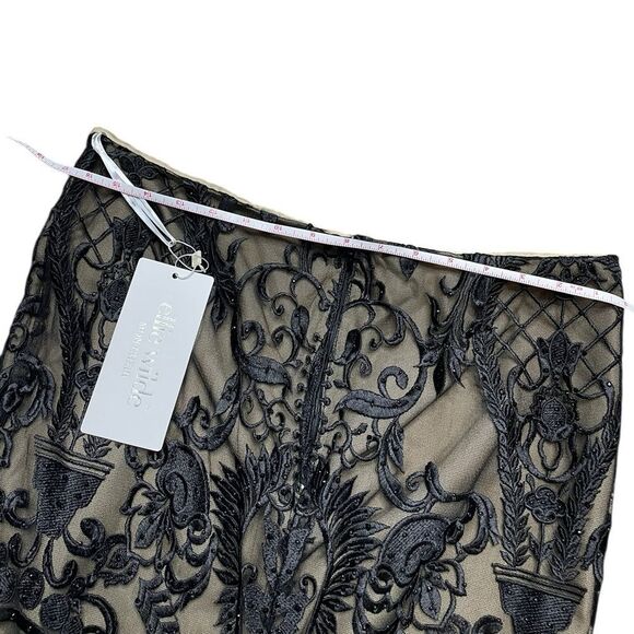 NWT ELLIE WILDE by MON CHERI Two Piece Dress EW118156 Black Nude Size 10 - Picture 8 of 16